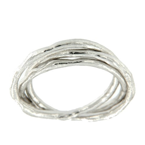 ASTIPALEA, anillo de plata de ley rodiada. - Roman Joyero