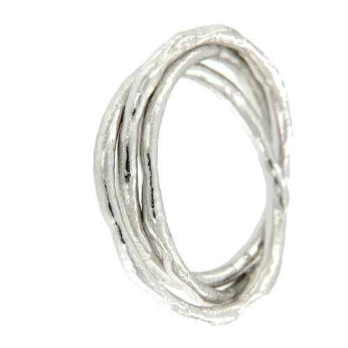 ASTIPALEA, anillo de plata de ley rodiada. - Roman Joyero