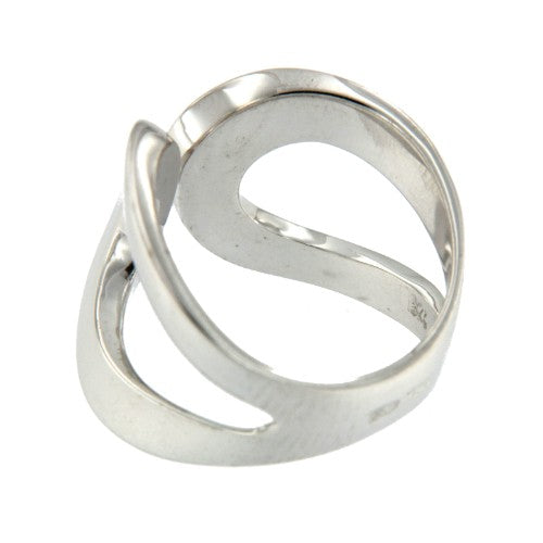 GEORGE, anillo de plata 2 bandas anchas simétricas. - Roman Joyero