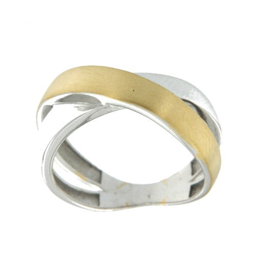 DORINDA, anillo de plata con 2 bandas. - Roman Joyero