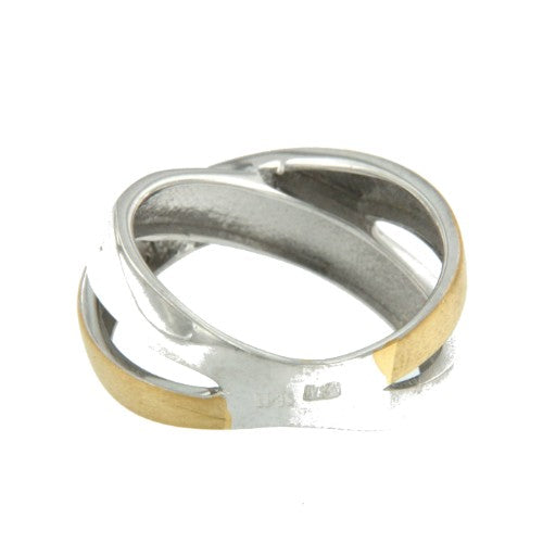 DORINDA, anillo de plata con 2 bandas. - Roman Joyero