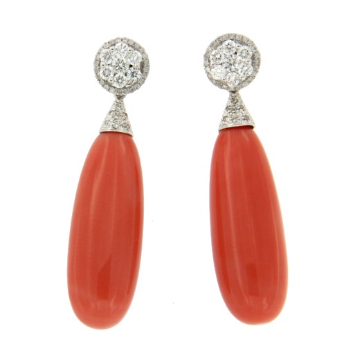Pendientes desmontables en oro y diamantes con perillas - Roman Joyero