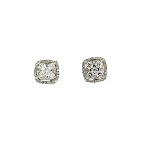 Pendientes desmontables cortos en oro y diamantes - Roman Joyero