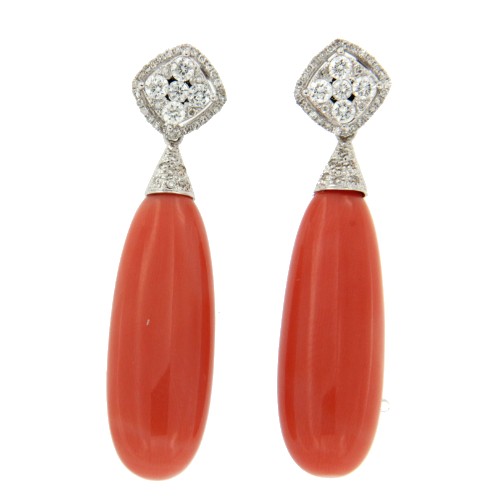 Pendientes desmontables cortos en oro y diamantes - Roman Joyero