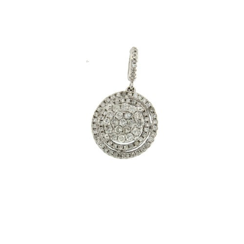 Colgante de oro blanco con diamantes - Roman Joyero