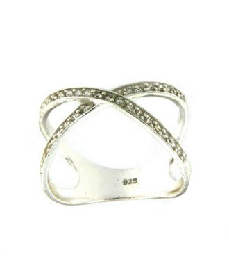 ALHELI, anillo de plata con circonitas. - Roman Joyero
