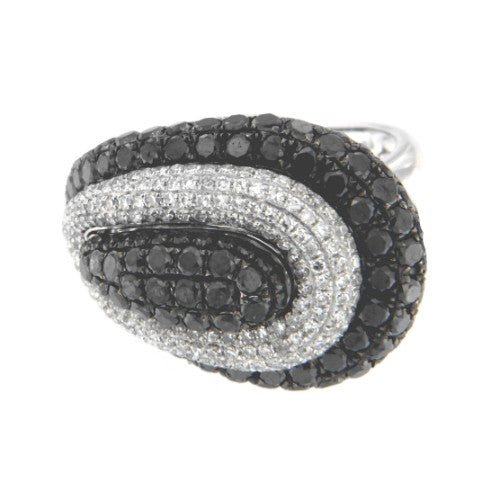 NAPOLES, anillo de oro blanco con diamantes - Roman Joyero