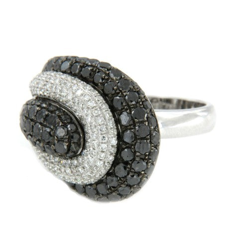 NAPOLES, anillo de oro blanco con diamantes - Roman Joyero