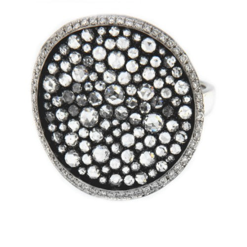 RAVENNA, anillo de oro blanco con diamantes - Roman Joyero