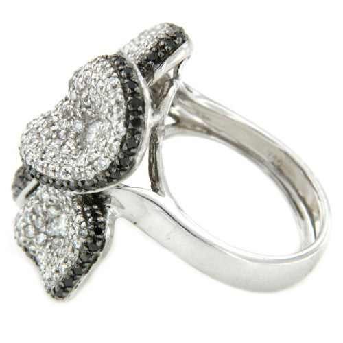 TRAPANI, anillo de oro blanco con diamantes. - Roman Joyero