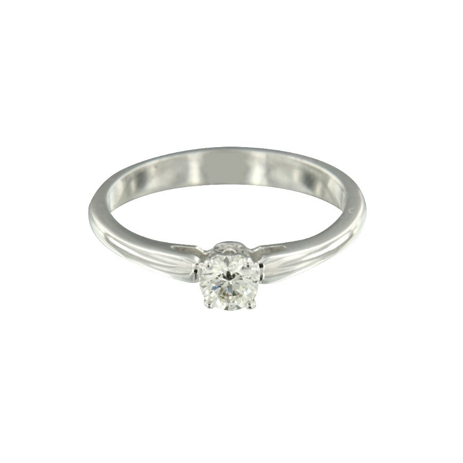 NABUCO, anillo solitario de oro blanco con diamante - Roman Joyero