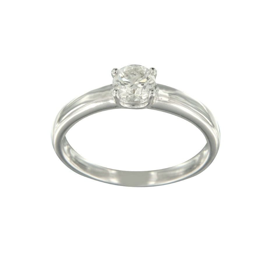 OTELO, Anillo de compromiso en oro blanco y diamante - Roman Joyero