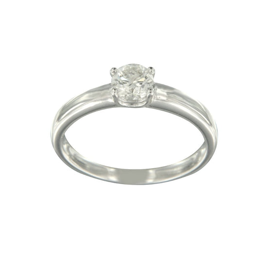 OTELO, Anillo de compromiso en oro blanco y diamante - Roman Joyero