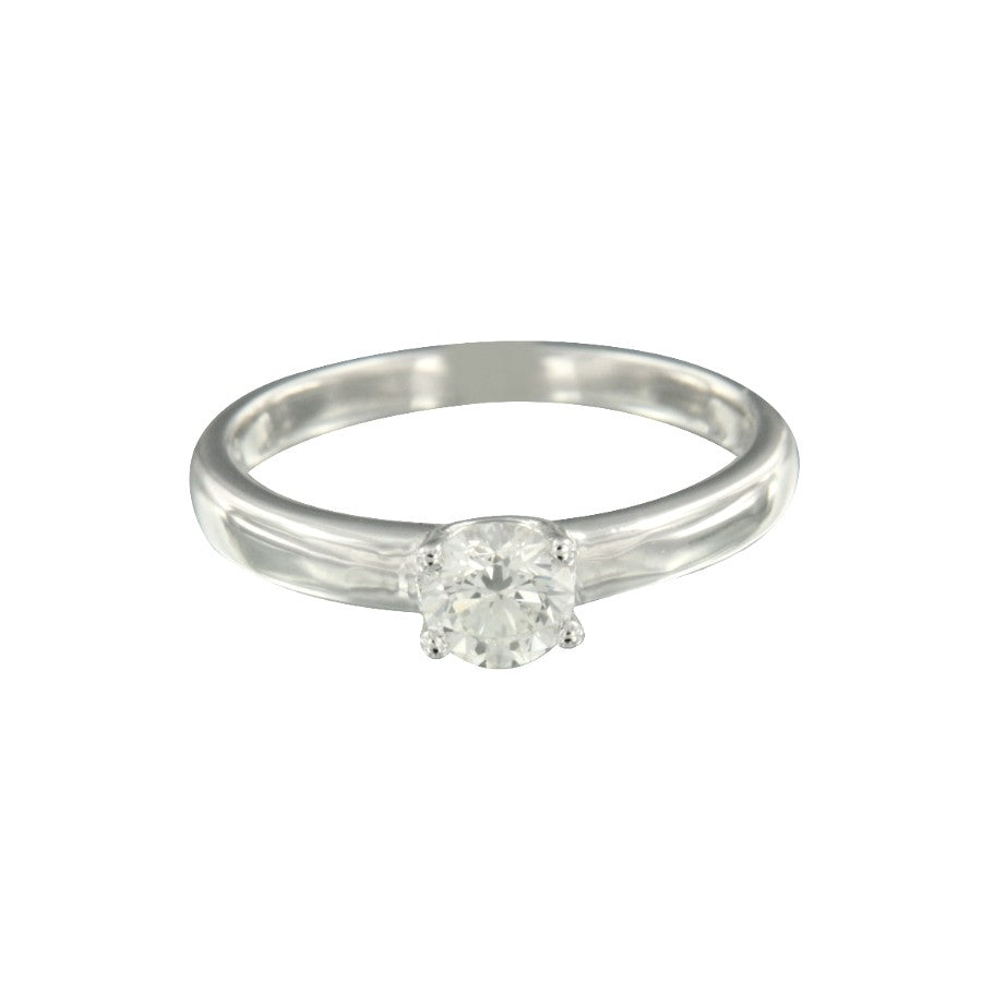 OTELO, Anillo de compromiso en oro blanco y diamante - Roman Joyero