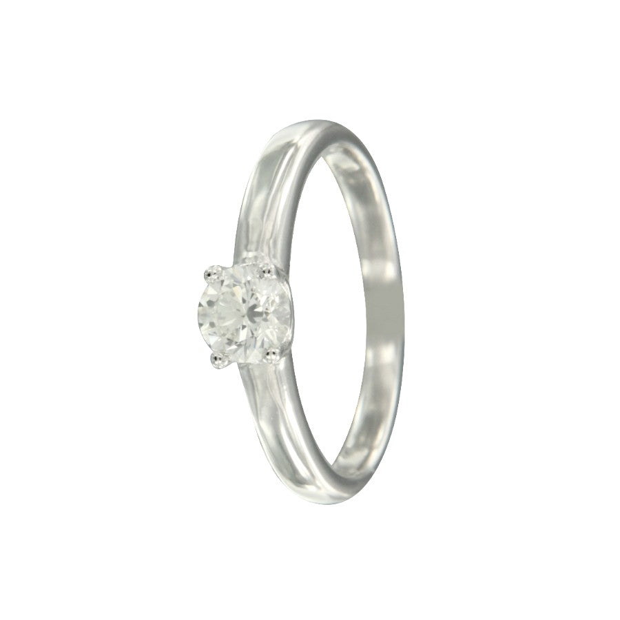 OTELO, Anillo de compromiso en oro blanco y diamante - Roman Joyero