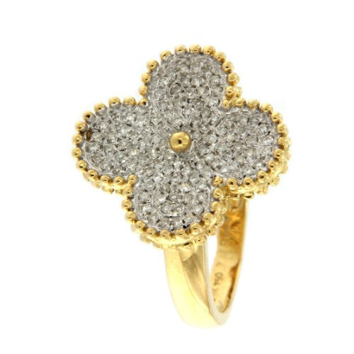 CHARLESTON, anillo de oro con la forma de un trébol de cuatro hojas - Roman Joyero