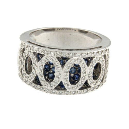 MAN-SAGAR, anillo de zafiros y diamantes - Roman Joyero