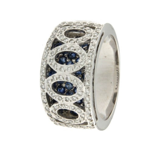 MAN-SAGAR, anillo de zafiros y diamantes - Roman Joyero