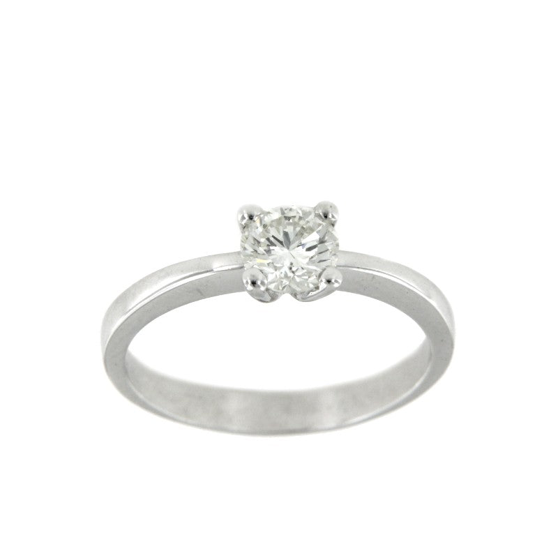 AMORE, Solitario de oro blanco con diamante - Roman Joyero