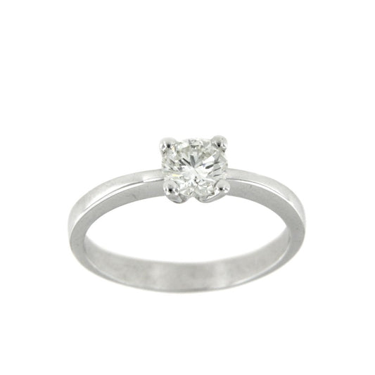 AMORE, Solitario de oro blanco con diamante - Roman Joyero