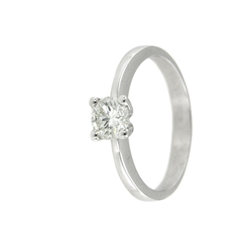 AMORE, Solitario de oro blanco con diamante - Roman Joyero
