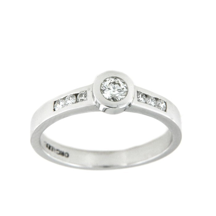 FIDELIO, anillo de compromiso con oro blanco y brillantes - Roman Joyero