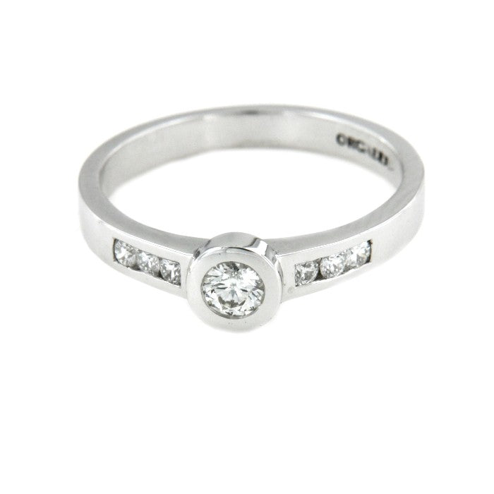FIDELIO, anillo de compromiso con oro blanco y brillantes - Roman Joyero