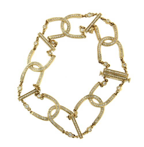 BIZANGORRI, pulsera de oro y diamantes - Roman Joyero