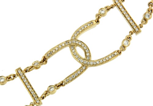 BIZANGORRI, pulsera de oro y diamantes - Roman Joyero