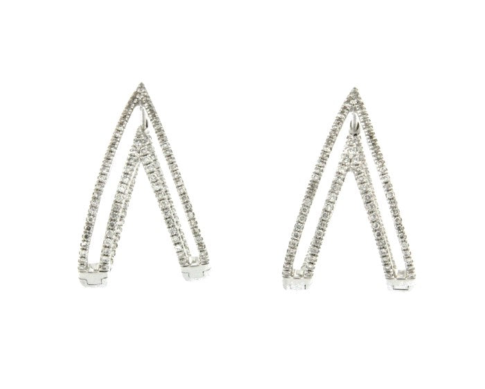 CUORE, pendientes de argolla con diamantes - Roman Joyero
