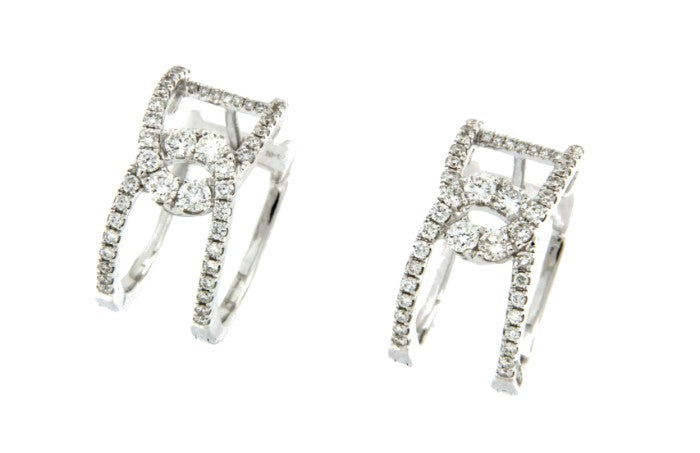 EZPELETA, pendientes de aro con diamantes - Roman Joyero