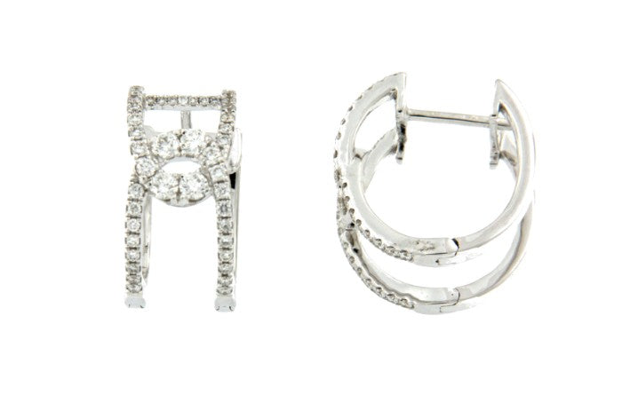 EZPELETA, pendientes de aro con diamantes - Roman Joyero