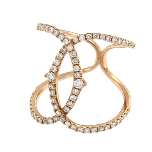 HARMONY, anillo de oro rosa con diamantes - Roman Joyero