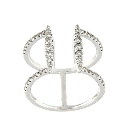 JUREL, anillo de oro blanco con diamantes - Roman Joyero