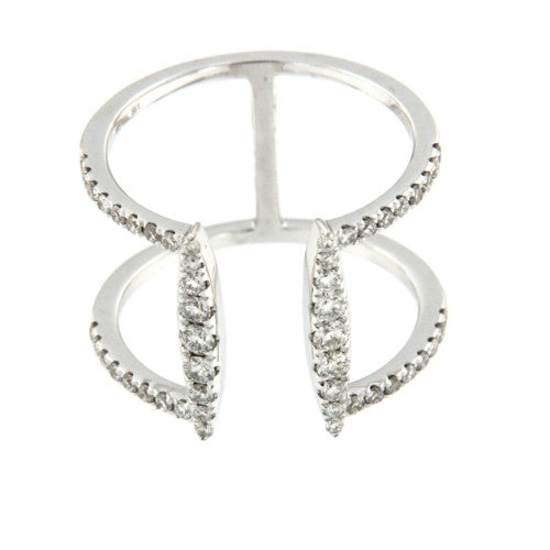 JUREL, anillo de oro blanco con diamantes - Roman Joyero