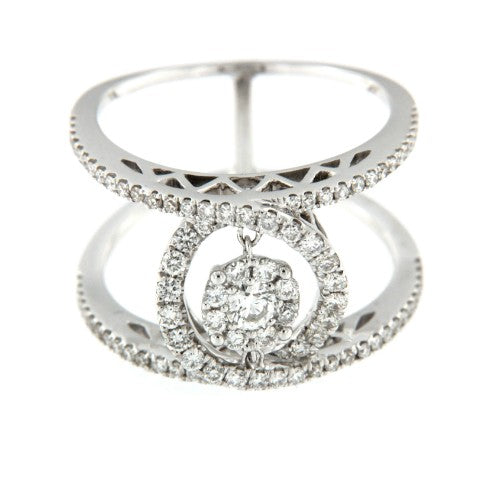 NORMANDIC, anillo de oro blanco y diamantes - Roman Joyero