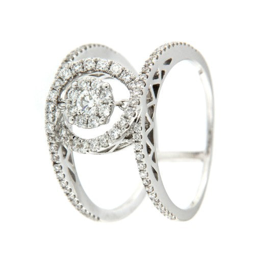 NORMANDIC, anillo de oro blanco y diamantes - Roman Joyero