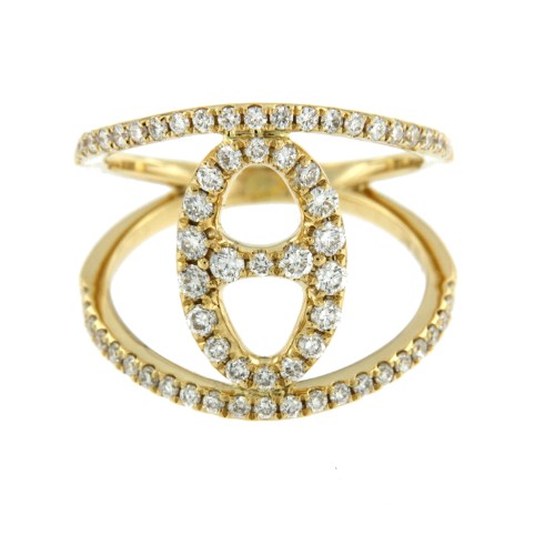 SENSAZIONE, anillo de oro amarillo y diamantes - Roman Joyero