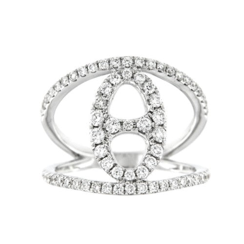 TALMAI, anillo de oro blanco con diamantes - Roman Joyero