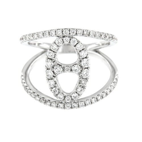 TALMAI, anillo de oro blanco con diamantes - Roman Joyero