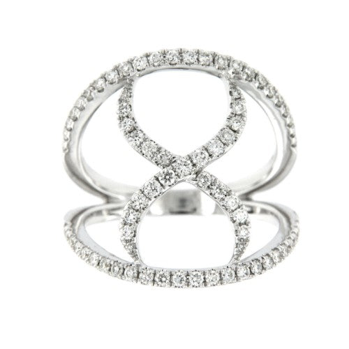 ABISSINIA, anillo de oro blanco con diamantes - Roman Joyero