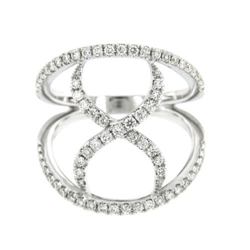 ABISSINIA, anillo de oro blanco con diamantes - Roman Joyero