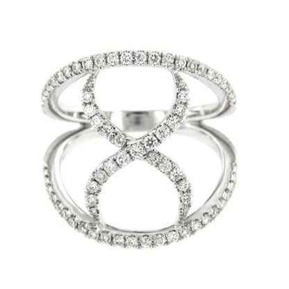 ABISSINIA, anillo de oro blanco con diamantes - Roman Joyero