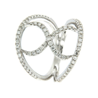 ABISSINIA, anillo de oro blanco con diamantes - Roman Joyero