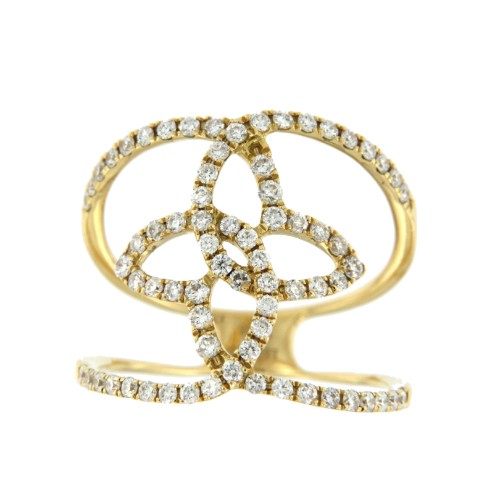 AVALON, anillo de oro amarillo con diamantes - Roman Joyero