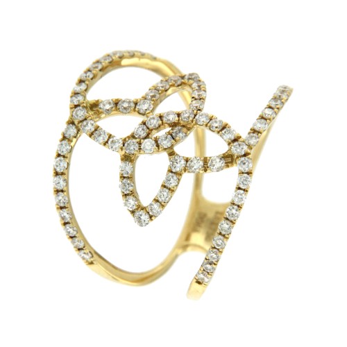 AVALON, anillo de oro amarillo con diamantes - Roman Joyero