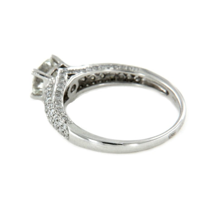 BESALÚ, anillo-solitario de oro y diamantes - Roman Joyero