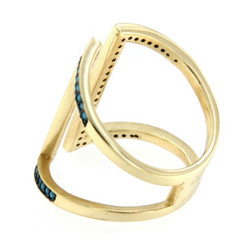 ALESSANDRIA, anillo de plata con turquesas - Roman Joyero