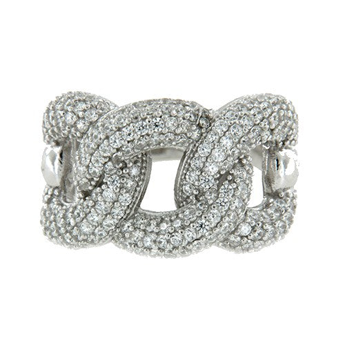 ARANTXA, anillo ancho en plata de ley - Roman Joyero