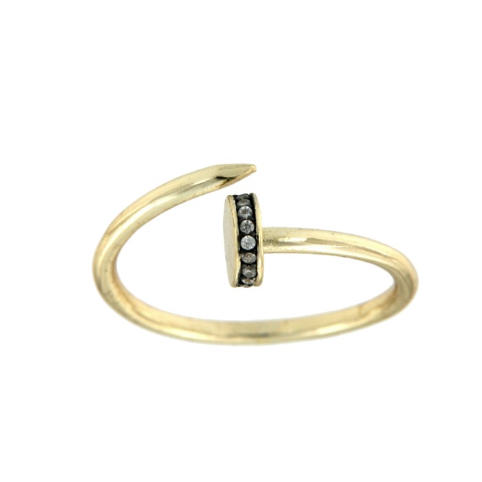 APHOFIS, anillo en plata de ley con circonitas - Roman Joyero